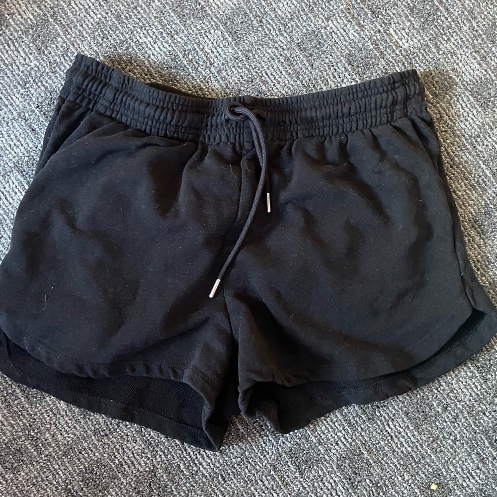 soft black high waisted h&m shorts